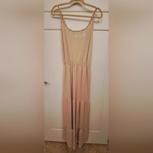 Pretty in pink bebe Maxi Tiered Dress Size L